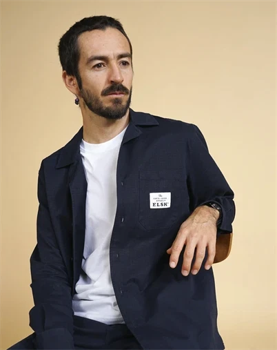 Elsk - Ripstop Mens Skjorte - Dark Navy